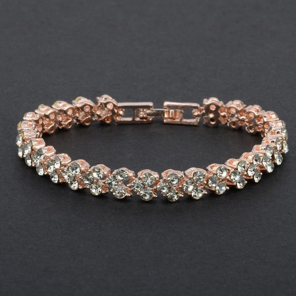 New Fashion Roman Style Woman Bracelet Wristband Crystal Bracelet Gift - closestconvenience