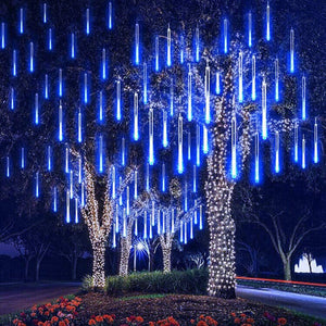 New Year 20cm 30cm 50cm Outdoor Meteor Shower Rain 8 Tubes LED String Lights Waterproof For Christmas Wedding Party Decoration