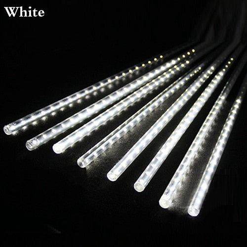 New Year 20cm 30cm 50cm Outdoor Meteor Shower Rain 8 Tubes LED String Lights Waterproof For Christmas Wedding Party Decoration