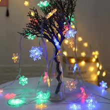 Load image into Gallery viewer, Snowflakes String Light LED Christmas Decor for Home Hanging Garland Christmas Tree Decor Ornament  Navidad Xmas Gift New Year