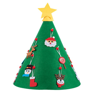 Felt Christmas Tree DIY New Year Gifts Artificial Xmas Tree Wall Hanging Ornaments Christmas Decoration For Home Baby Room DéCor