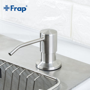 Frap stainless steel 500ml Kitchen hand sanitizer Sink Liquid Soap Detergent Dispenser Pump Storage Holder PE Bottle Y35014