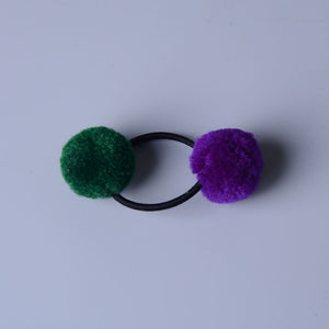 Hair Accessories - Cute Little Girls' Pompom Hair Ties Double Pom - closestconvenience