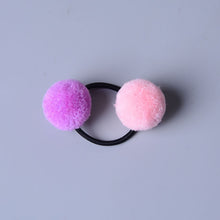 Load image into Gallery viewer, Hair Accessories - Cute Little Girls&#39; Pompom Hair Ties Double Pom - closestconvenience