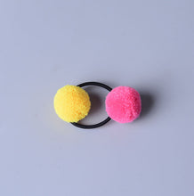 Load image into Gallery viewer, Hair Accessories - Cute Little Girls&#39; Pompom Hair Ties Double Pom - closestconvenience