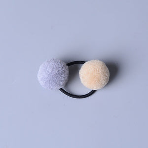 Hair Accessories - Cute Little Girls' Pompom Hair Ties Double Pom - closestconvenience