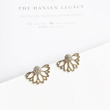 Load image into Gallery viewer, Double Sided Crystal Flower drop Earrings For Women fashion Jewelry - closestconvenience