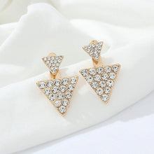 Load image into Gallery viewer, Double Sided Crystal Flower drop Earrings For Women fashion Jewelry - closestconvenience