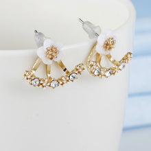 Load image into Gallery viewer, Double Sided Crystal Flower drop Earrings For Women fashion Jewelry - closestconvenience