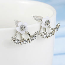 Load image into Gallery viewer, Double Sided Crystal Flower drop Earrings For Women fashion Jewelry - closestconvenience