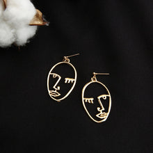 Load image into Gallery viewer, Stylish Hollow Out Face Dangle Earrings Girls Statement Drop Earrings - closestconvenience