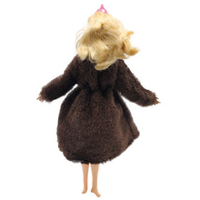 Load image into Gallery viewer, Fashion Fur Winter Warm Coat Flannel Outfit Doll Accessories For Barbie Doll BW - closestconvenience