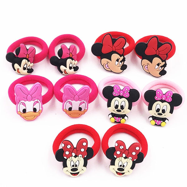 Mickey Minnie Daisy Elastic Hair Rubber Band - Cartoon Hair Band for Girls - closestconvenience