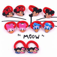 Load image into Gallery viewer, Mickey Minnie Daisy Elastic Hair Rubber Band - Cartoon Hair Band for Girls - closestconvenience