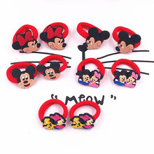 Load image into Gallery viewer, Mickey Minnie Daisy Elastic Hair Rubber Band - Cartoon Hair Band for Girls - closestconvenience