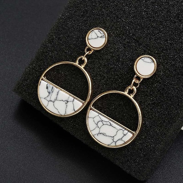 Metal Earrings Hanging Fashion Jewelry Trend Gold Color for Women - closestconvenience