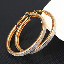 Load image into Gallery viewer, Simple Fashion Gold Color Silver Plated Big Round Earrings for Women - closestconvenience