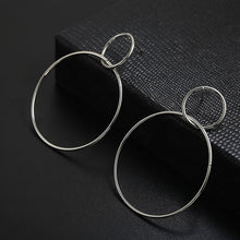 Load image into Gallery viewer, Simple Fashion Gold Color Silver Plated Big Round Earrings for Women - closestconvenience