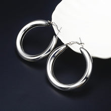 Load image into Gallery viewer, Simple Fashion Gold Color Silver Plated Big Round Earrings for Women - closestconvenience