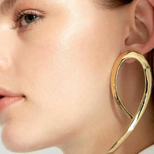 Load image into Gallery viewer, Simple Fashion Gold Color Silver Plated Big Round Earrings for Women - closestconvenience