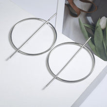 Load image into Gallery viewer, Simple Fashion Gold Color Silver Plated Big Round Earrings for Women - closestconvenience