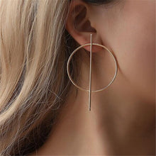 Load image into Gallery viewer, Simple Fashion Gold Color Silver Plated Big Round Earrings for Women - closestconvenience