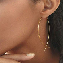 Load image into Gallery viewer, Simple Fashion Gold Color Silver Plated Big Round Earrings for Women - closestconvenience