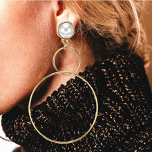 Load image into Gallery viewer, Simple Fashion Gold Color Silver Plated Big Round Earrings for Women - closestconvenience