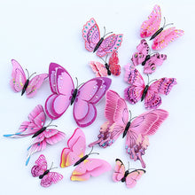 Load image into Gallery viewer, Double Layer Magnetic Butterfly Wall Sticker for Kids Bedroom Fridge - closestconvenience