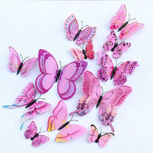 Load image into Gallery viewer, Double Layer Magnetic Butterfly Wall Sticker for Kids Bedroom Fridge - closestconvenience