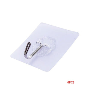 Kitchen Wall Hooks  - Transparent Removable Reusable Wall Hooks - closestconvenience