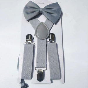 Solid Color Children Adjustable Elastic Bow tie Set - Bow Tie for kids - closestconvenience