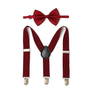 Solid Color Children Adjustable Elastic Bow tie Set - Bow Tie for kids - closestconvenience